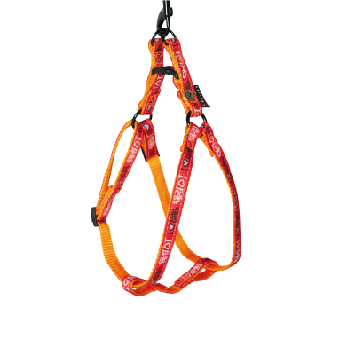 Harnais en nylon - I love pets - 25/35cm - 1cm - orange 1