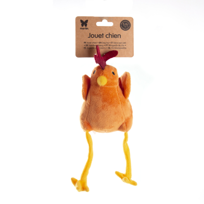 Plush toy for dogs - Orange rooster