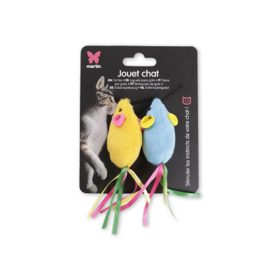 Cat toy - 2 rainbow mice