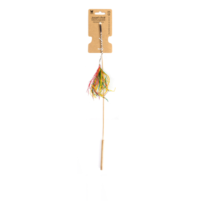 Cat toy - Fishing rod - coloured corn