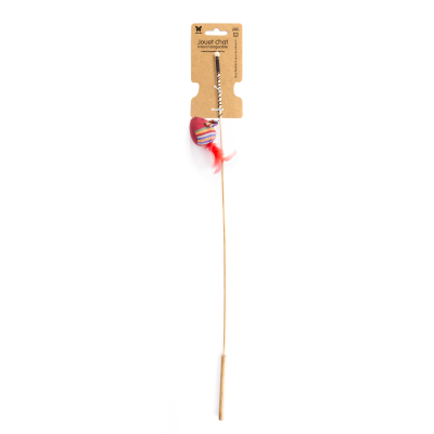 Cat toy - Fishing rod - feather mouse x12