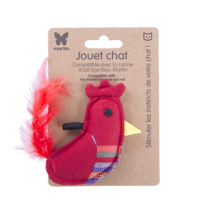 Cat toy - Red rooster - ethnic fabric