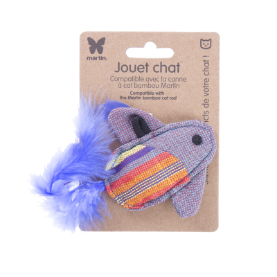Poussin volant avec plume en tissu ethnique - bleu x 1