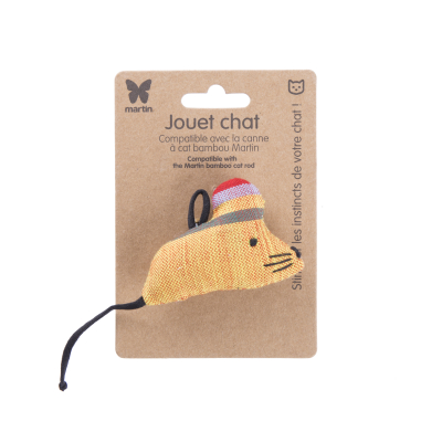 Souris en tissu ethnique - jaune 1