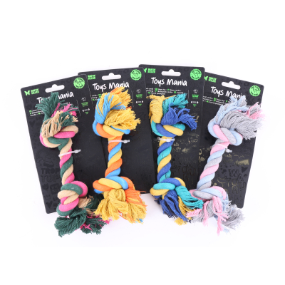 Corde 2 nœuds - Classique - 19cm - multicolore x 4