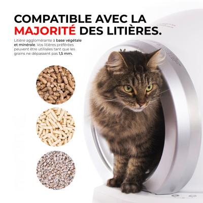 Litière automatique 65L - blanc x 1