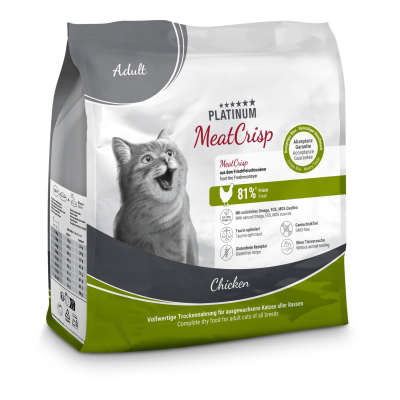 Croquette Platinum Meatcrisp Adulte poulet pour chat - 400g x 1