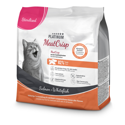 Croquette Platinum Meatcrisp Stérilisé poisson pour chat - 400g x 1