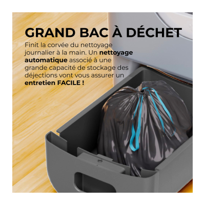 Litière automatique 76L - gris 1