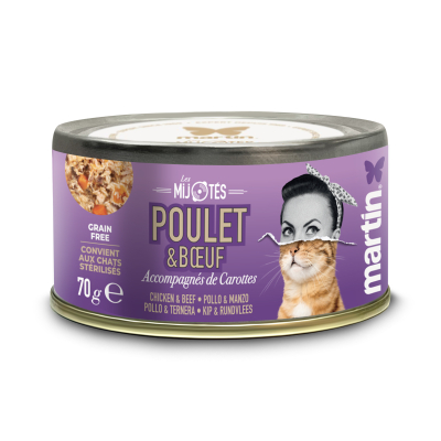 Martin Food - chicken and beef Stew for Cats - 70g - pack of 12