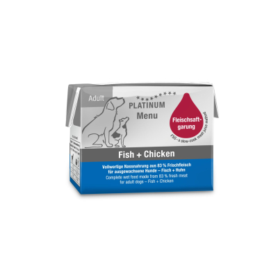 Platinum Pâté Fish & Chicken Menu for Dogs - 90g x 12