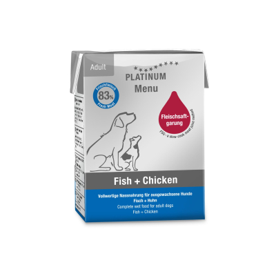 Platinum Menu Fish & Chicken Pâté for Dogs - 185g x 12