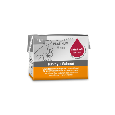 Platinum Menu Turkey & Salmon Pâté for dogs - 90g x 12
