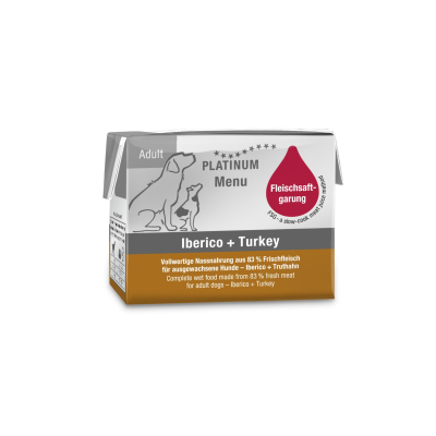 Platinum Menu Iberian Pork & Turkey Pâté for Dogs - 90g x 12