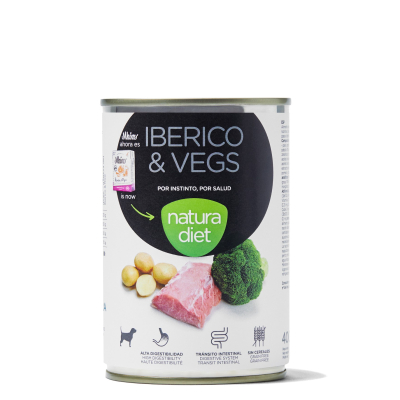Pâté Natura Diet Ibérico & Légumes pour chien - 400g x 12