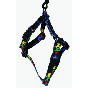 Nylon harness for 4 dogs, sturdy and comfortable