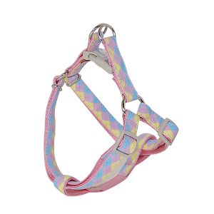 Harnais en nylon - Jacquard - 70/90cm - 2.5cm - rose x 1