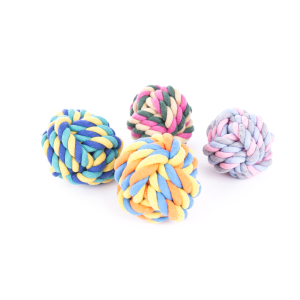 Rope Ball - Classic - 10cm - Multicoloured x 4