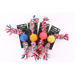 Toy for small dogs and puppies - Set of 4 ropes + balls