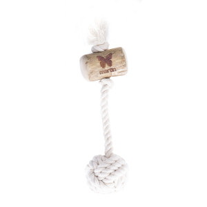 Coffee tree wood with rope ball - Les grignoteurs - GM - brown 1