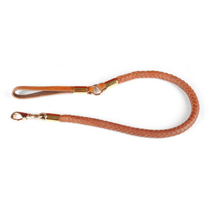 Laisse en simili cuir avec ressort - Chasse Vivog - dia.108cm - 2cm - marron x 1