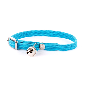 Elastic nylon cat collar - Classic Tubular - dia. 30cm - 1cm - turquoise 1