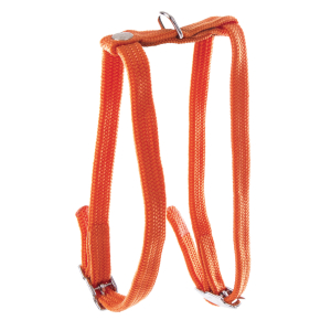 Nylon H Cat Harness - Classic Tubular - 35/40cm - 1cm - orange x 1