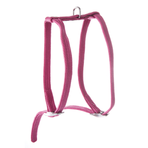 Nylon H cat harness - Classic Tubular - 35/40cm - 1cm - pink x 1