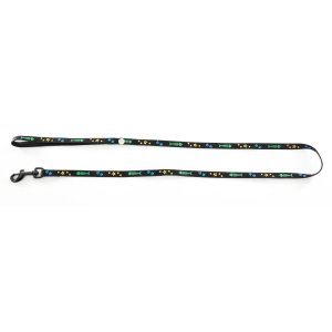Nylon cat leash - Fish & Star - 1m - 1cm - black 1