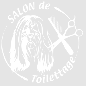 Autocollant - Tete de Shih-Tzu - 40cm - blanc x 1