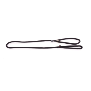 Laisse éducation avec collier en nylon - Classique Rond - 1m80 - 1.3cm - noir 1