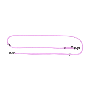 Laisse multiposition en nylon - Classique Rond -  1m15/1m90 - 0.9cm - parme 1
