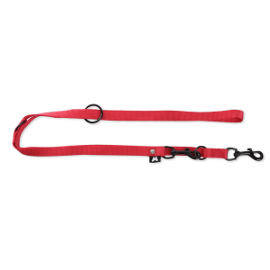 Laisse multiposition en nylon - Classique - 2m - 2cm - rouge x 1