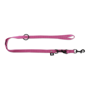 Laisse multiposition en nylon - Classique - 2m - 2cm - rose 1
