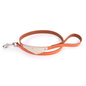 Leather leash - Miami - 1m - 1.9cm - orange 1