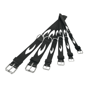 Leather necklace - Boomerang - dia. 50cm - black 1