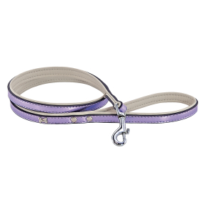 Laisse fantaisie - Pearly - dia.100cm - 1.6cm - parme 1