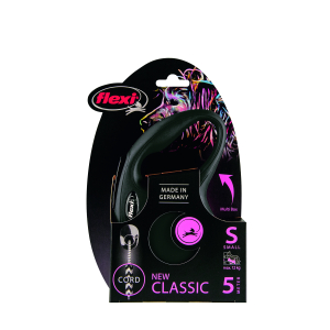 Retractable leash with cord for cat - NewClassic - 5m - black 1