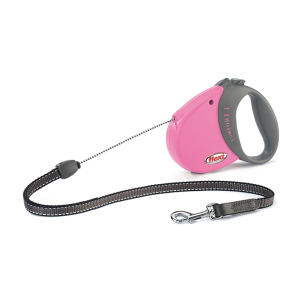 Retractable leash with cord - New Comfort - S - 5m - pink x 1
