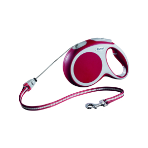 Retractable leash with cord - New Comfort - M - 8m - red x 1