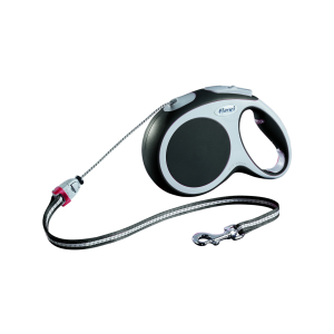Retractable leash with cord - New Comfort - M - 8m - grey x 1
