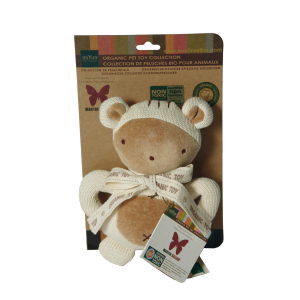 Organic plush toy with handle - squirrel - 18 cm