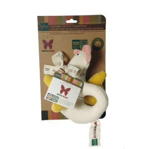 Organic plush toy with handle - 18 cm hen