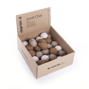 Set of cat toys - Balls made of cotton, coconut fibre & sisal