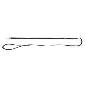 Laisse dorée en nylon - <120cm - 0.7cm - noir 1