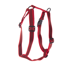 Harnais faux uni réglable en nylon - 25/35cm - 1cm - rouge 1