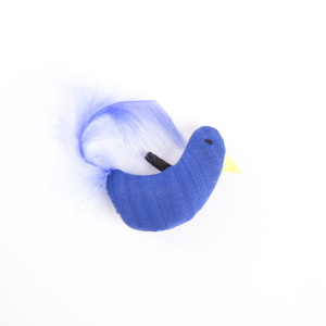 Poule avec plume en tissu ethnique - bleu 1