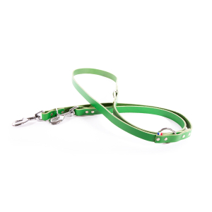 Laisse multiposition en cuir - 499 bicolore - 2m - 1.8cm - vert x 1