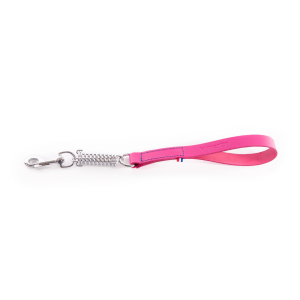Laisse amortisseur en cuir - 499 bicolore - 50cm - 2.5cm - rose 1