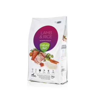 Croquette Natura Diet Agneau & Riz pour chien - 3kg x 1